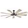 85" Kichler Gentry XL Zinc LED Damp Ceiling Fan with Wall Control