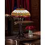 Quoizel Western Place 26 1/2" Bronze Tiffany-Style Glass Table Lamp in scene
