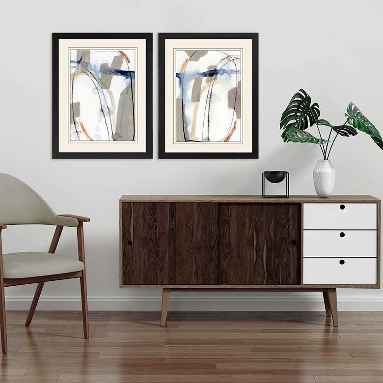 Image 1 Sabine 33" High 2-Piece Giclee Framed Wall Art Set in scene