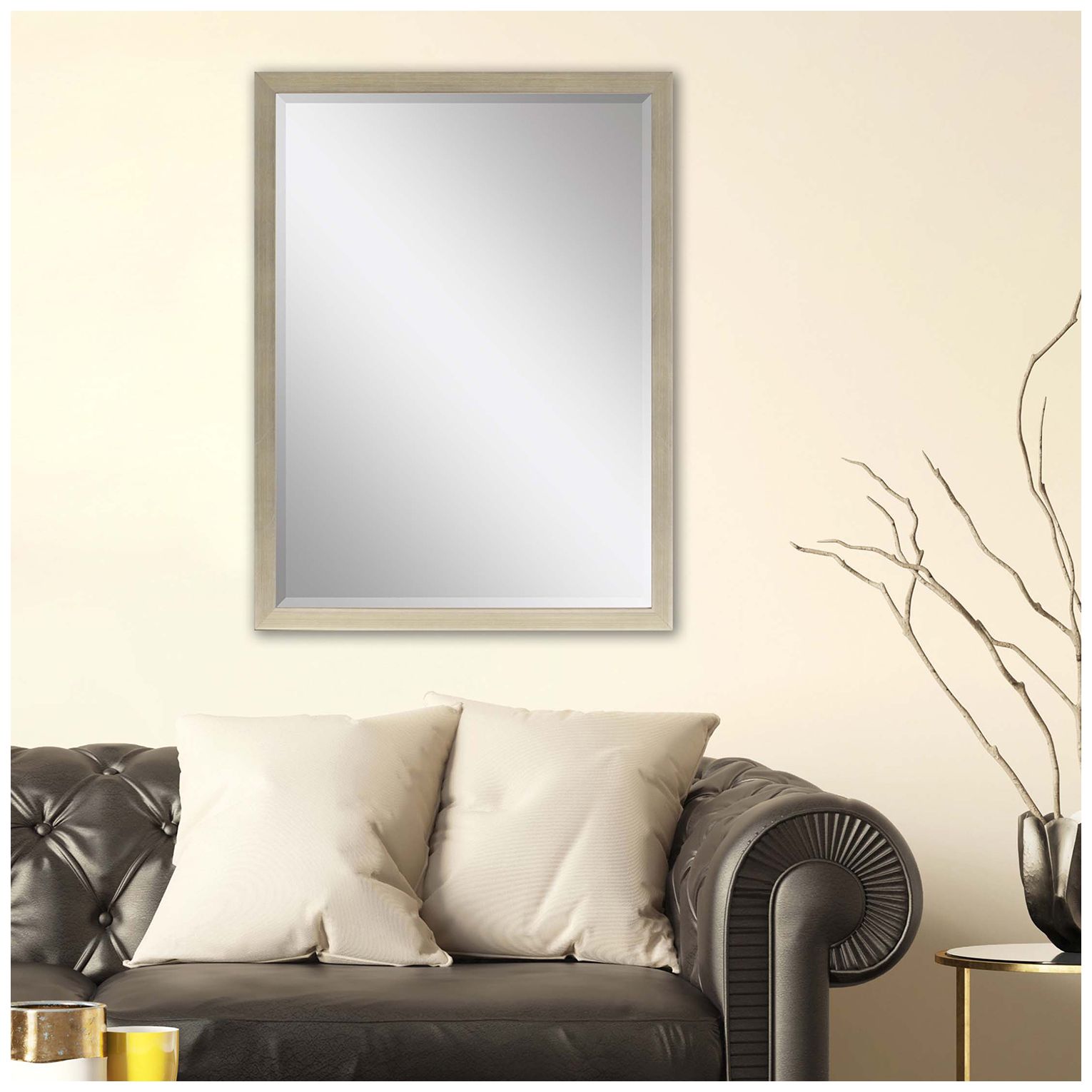 Image 3 #854 Metallic Neutral Wall Mirror - 27" x 39" more views