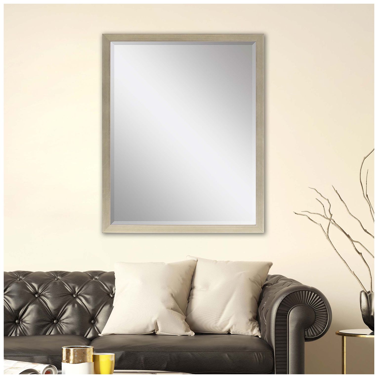 Image 3 #854 Metallic Neutral Wall Mirror - 39" x 51" more views