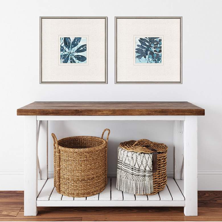 Image 1 Water Palms II 26" Square 2-Piece Framed Wall Art Set in scene