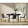Atle 53 1/2" Wide Painted Matte Black Wood Oval Dining Table in scene