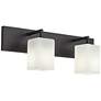 85A58 - Vanity Light - Bronze with 2 Glass Shades
