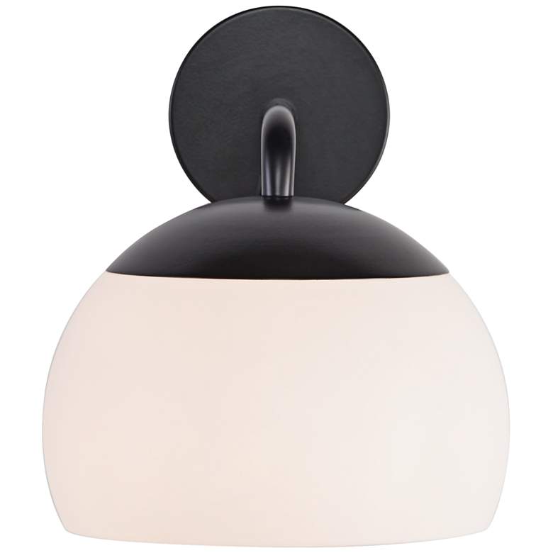 Image 2 85F58 - Black Single Sconce with Dome Acrylic Shade and On/Off switch more views