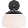 85F58 - Black Single Sconce with Dome Acrylic Shade and On/Off switch