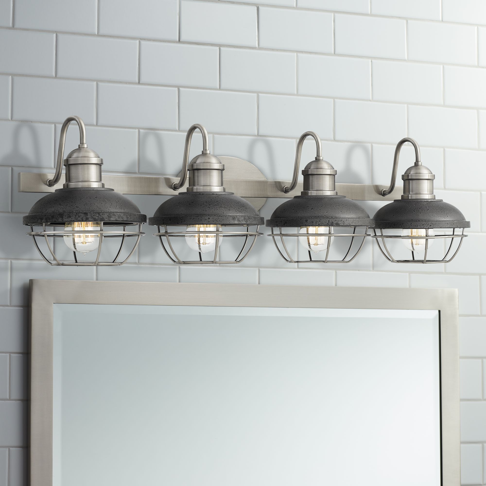 Polished Chrome And Black Vanity Lighting Savoy House Octave 3 Light