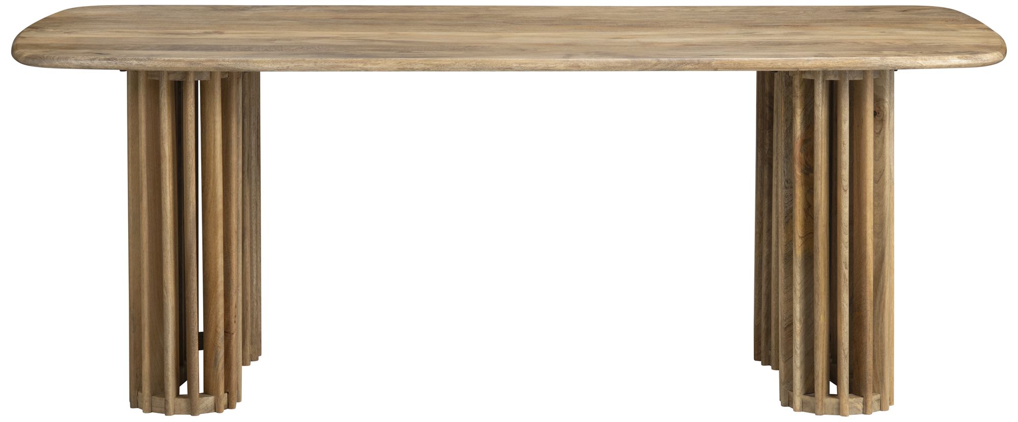 Image 2 86 in. Brown Solid Wood Oval Dining Table more views