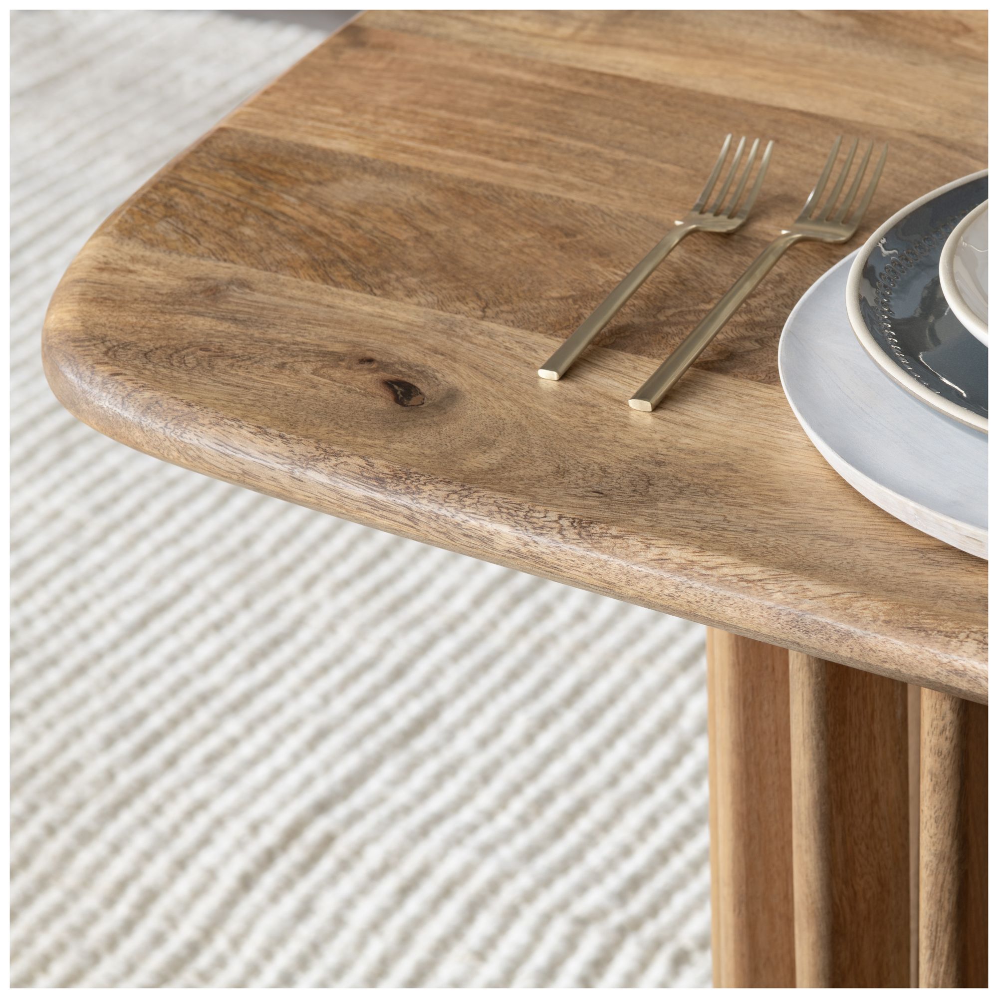 Image 5 86 in. Brown Solid Wood Oval Dining Table more views