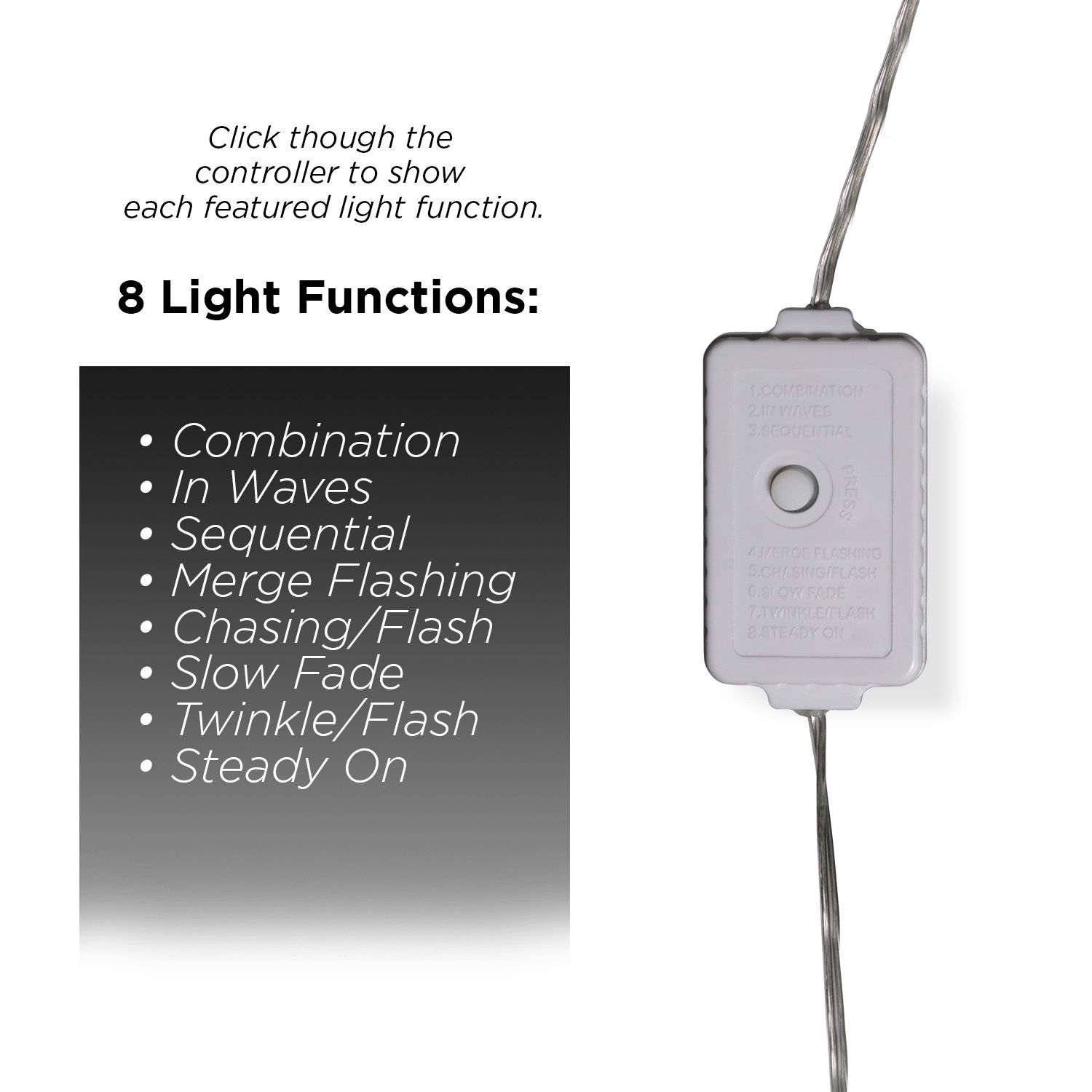 Image 5 86"H LED Artificial Christmas Tree with Glowing Star Topper more views