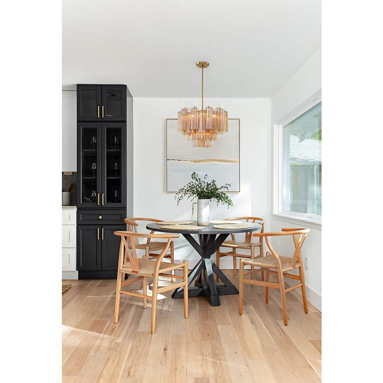 Image 1 Crystorama Addis 19 3/4" Wide Aged Brass 6-Light Chandelier in scene