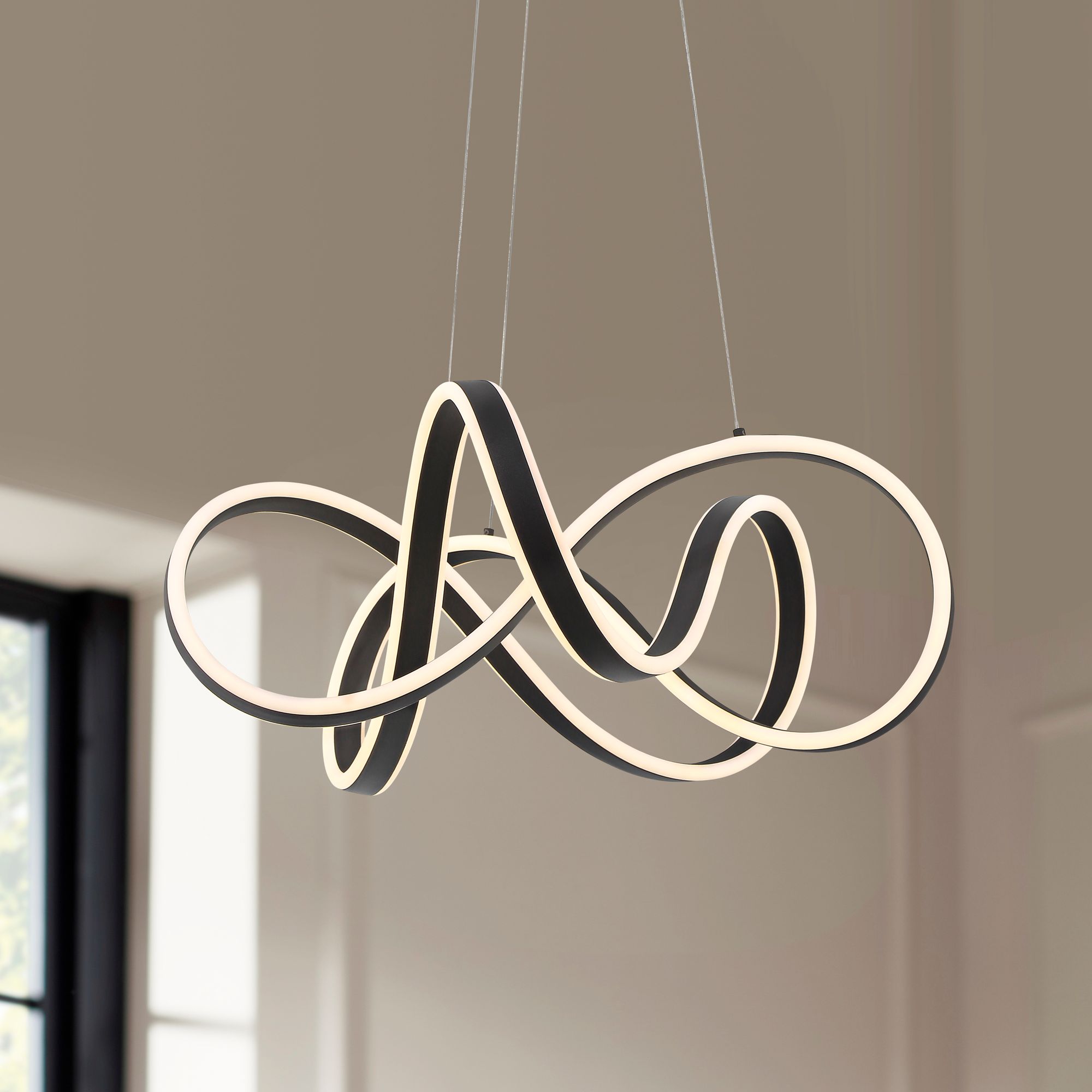 Watch A Video About the Helix Sand Black LED Spiral Pendant Light