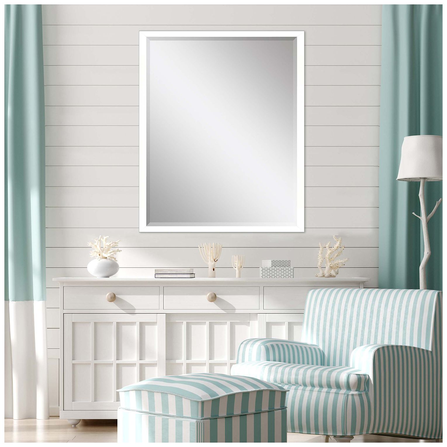 Image 5 #867 White Wall Mirror - 32" x 42" more views