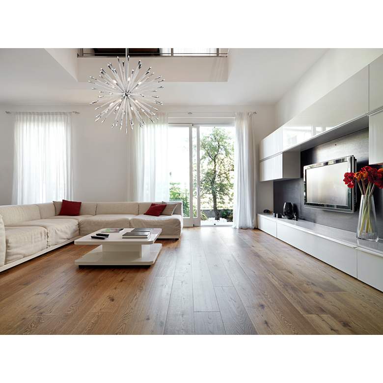 Image 1 Soleia 47" Wide Chrome 12-Light Sputnik Chandelier in scene