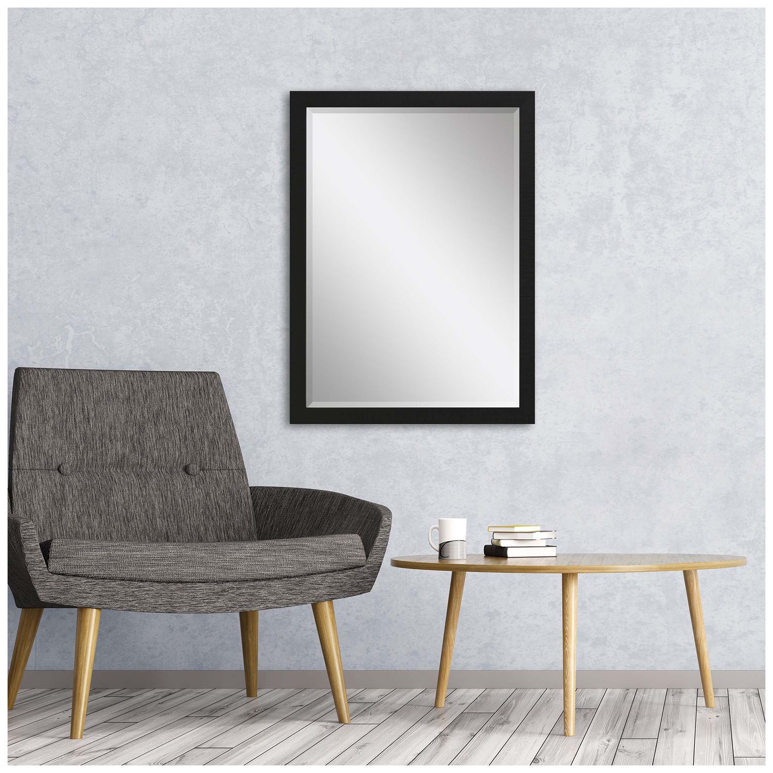 #869 Black Wall Mirror - 27" x 39"