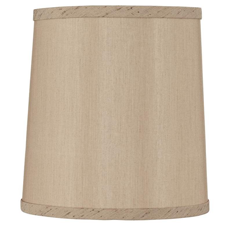 Image 1 86913 - Dupioni Parchment Fabric Drum Lamp Shade