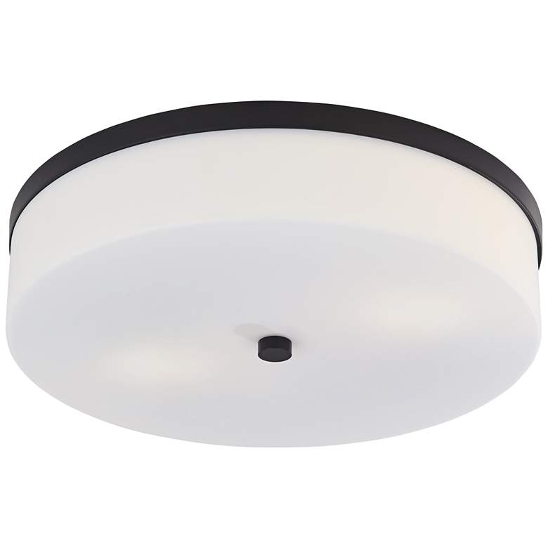 Image 2 86F21 - 15.75 inch Black Ceiling Flushmount more views