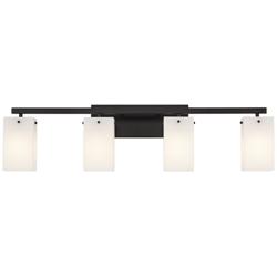 86F26 - 36&quot;W Black Vanity Fixture with Square Shade