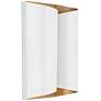 86W21 - Matte White and Warm Gold Sconce