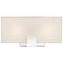 86W83 - Polished Nickel ADA Sconce with Frosted White Acrylic Shade
