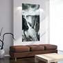 The Falls 72" High Free Floating Tempered Art Glass Wall Art in scene