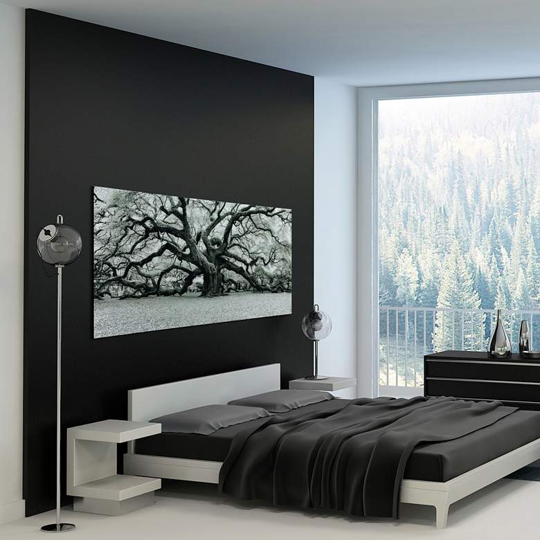 Image 1 Growth 72" Wide Free Floating Tempered Art Glass Wall Art in scene