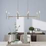 1_Copenhagen 40" Wide Brushed Nickel 8-Light Linear Pendant in scene