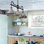 1_Jasper 41" Wide Antique Black Iron 3-Light Linear Pendant in scene