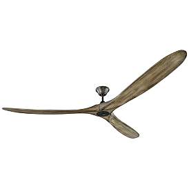 Image2 of 88" Maverick Super Max Pewter Damp Ceiling Fan with Remote