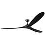 2_88" Visual Comfort Maverick Max Black Damp Ceiling Fan with Remote