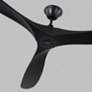 3_88" Visual Comfort Maverick Max Black Damp Ceiling Fan with Remote more views