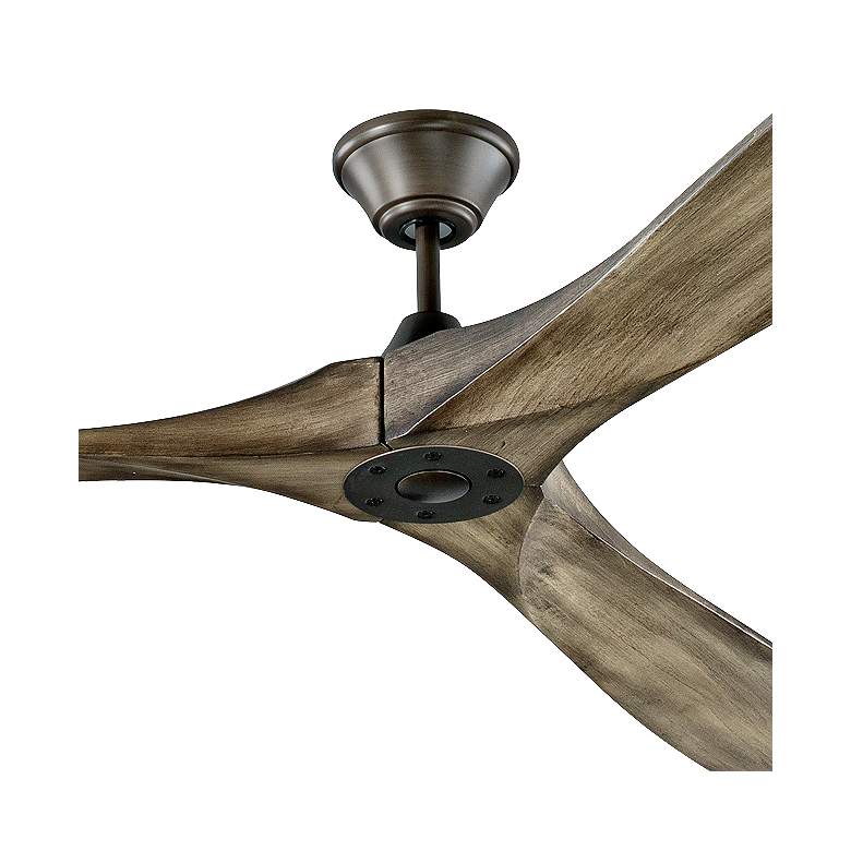 Image 3 88" Visual Comfort Maverick Max Pewter Damp Ceiling Fan with Remote more views