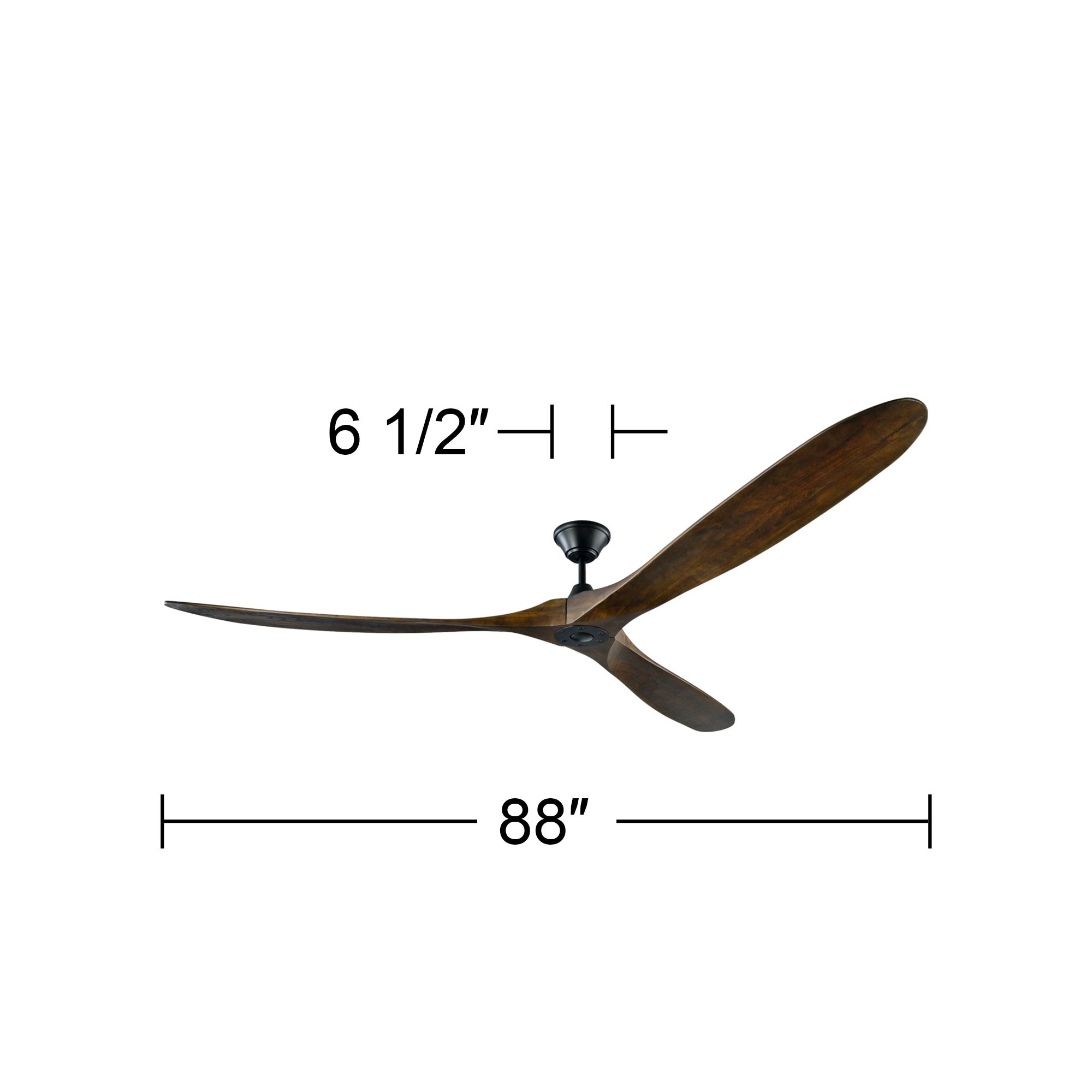 Image 7 88" Visual Comfort Maverick Super Max Ceiling Fan with Remote more views