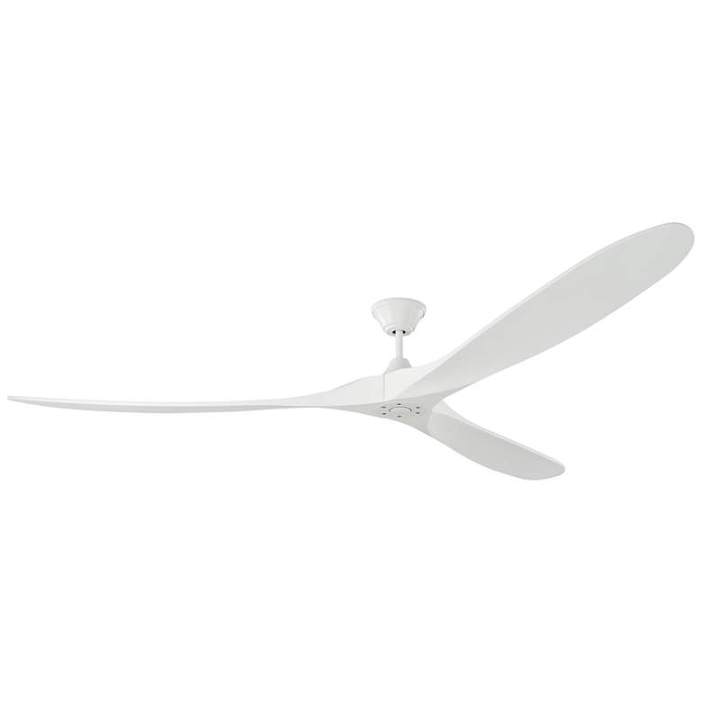 Image 2 88" Visual Comfort Maverick Super Max Matte White Fan with Remote