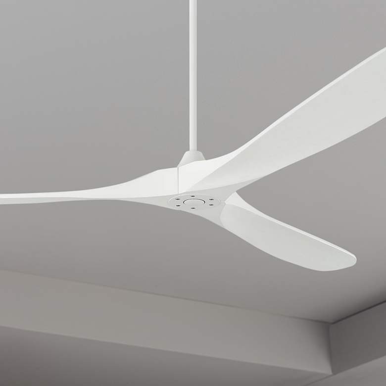Image 1 88" Visual Comfort Maverick Super Max Matte White Fan with Remote