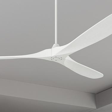 88" Visual Comfort Maverick Super Max Matte White Fan with Remote