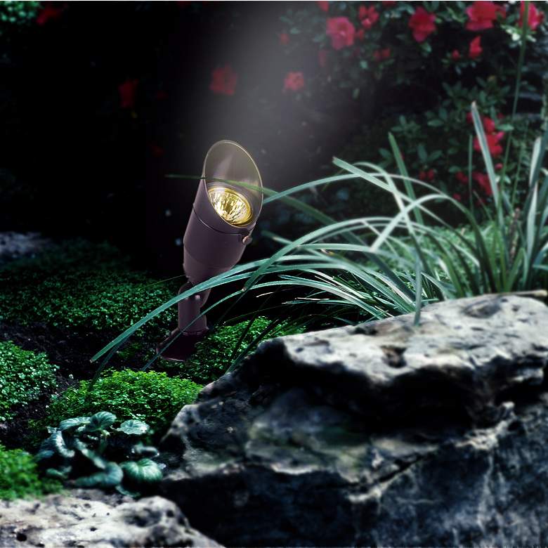 Image 1 Black Finish 3 Watt LED Outdoor Landscape Spot Light in scene