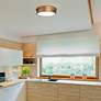 1_WAC York 12" Wide Aged Brass LED Ceiling Light in scene