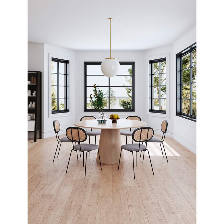 Image 1 Jardin Gray Fabric Dining Chairs Set of 4 in scene