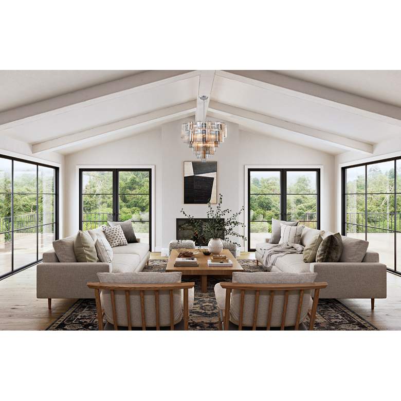 Image 1 Crystorama Addis 26 3/4" Wide Polished Chrome 12-Light Chandelier in scene