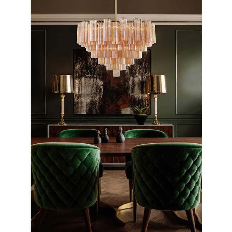 Image 1 Addis 16 Light Aged Brass Chandelier in scene