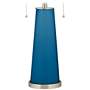 Color Plus Peggy 29 3/4" Mykonos Blue Glass Table Lamp