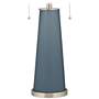 Color Plus Peggy 29 3/4" Modern Glass Smoky Blue Table Lamp