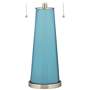 Color Plus Peggy 29 3/4" Modern Glass Nautilus Blue Table Lamp