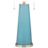 Color Plus Peggy 29 3/4" Modern Glass Nautilus Blue Table Lamp
