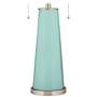 Color Plus Peggy 29 3/4" Modern Glass Cay Blue Table Lamp
