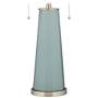 Color Plus Peggy 29 3/4" White Shade and Aqua-Sphere Blue Table Lamp