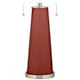 Color Plus Peggy 29 3/4" Modern Madeira Red Glass Table Lamp