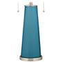 Color Plus Peggy 29 3/4" Modern Glass Great Falls Blue Table Lamp