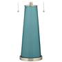 Color Plus Peggy 29 3/4" Modern Glass Reflecting Pool Blue Table Lamp
